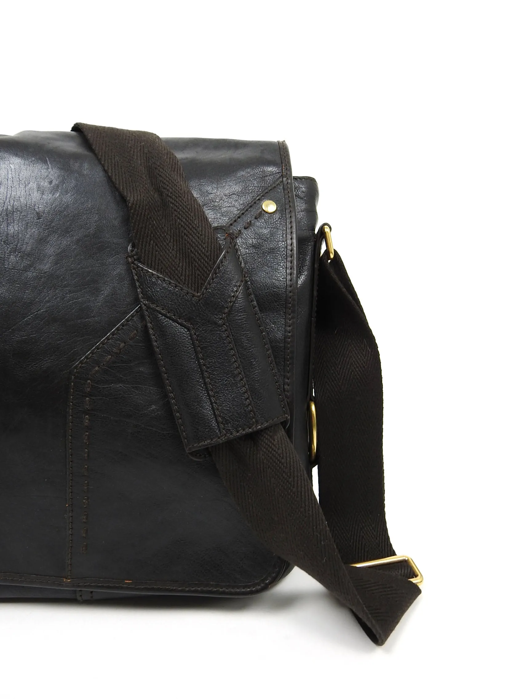 Yves Saint Laurent Rive Gauche Black Leather Muse Messenger