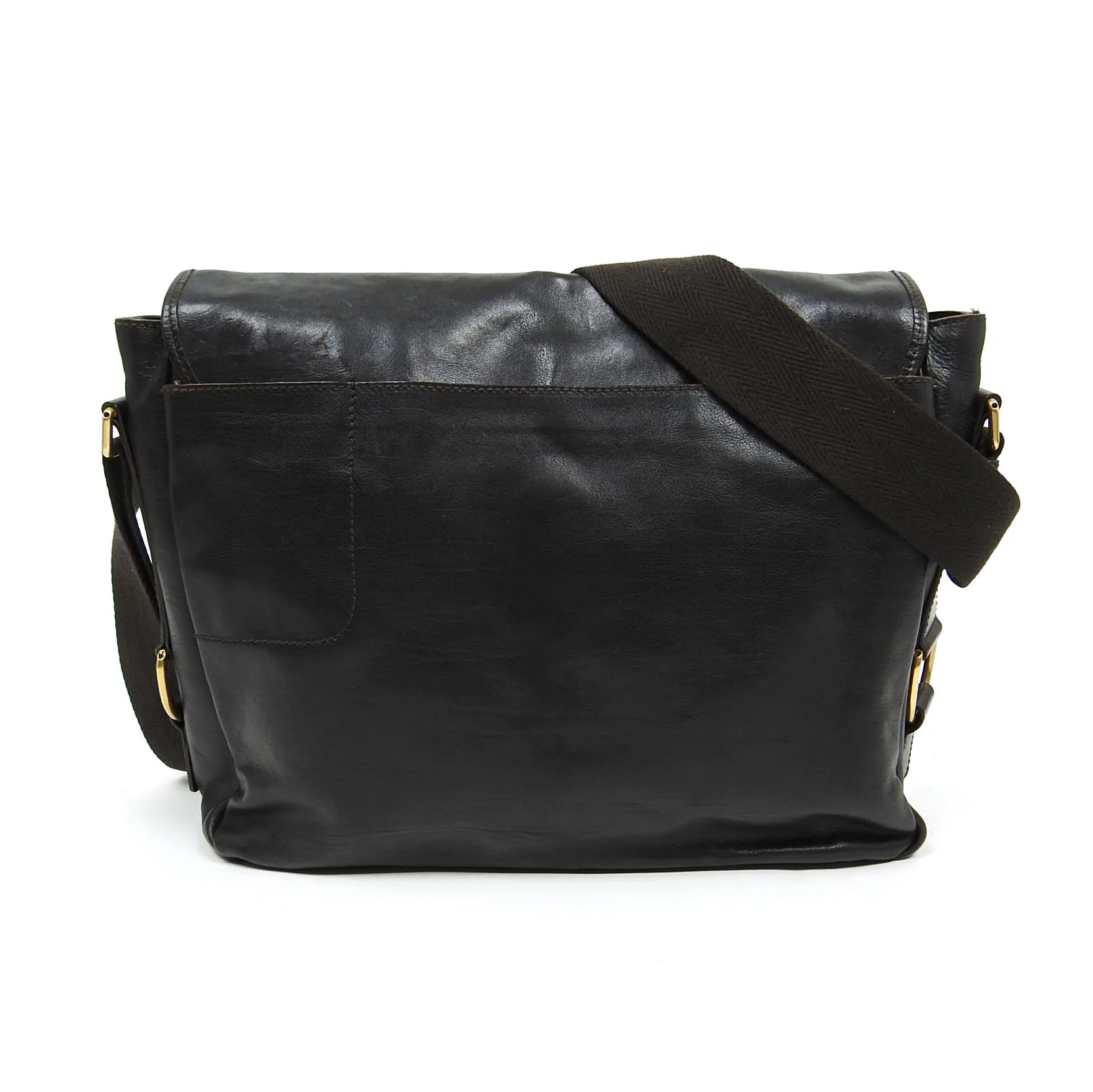 Yves Saint Laurent Rive Gauche Black Leather Muse Messenger