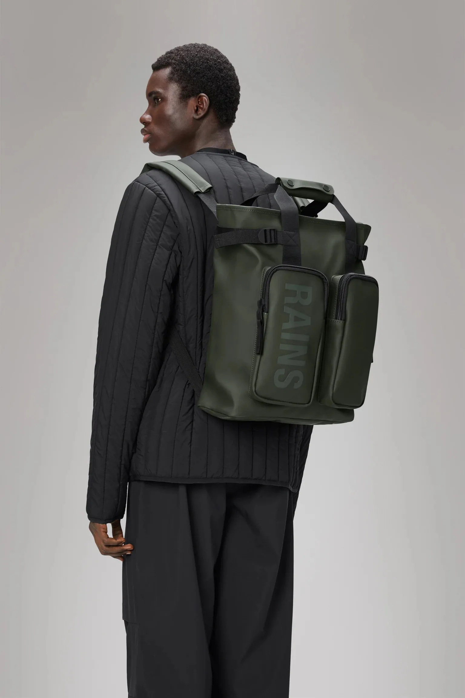 Zaino Texel Tote Backpack RAINS Impermeabile W3 Green