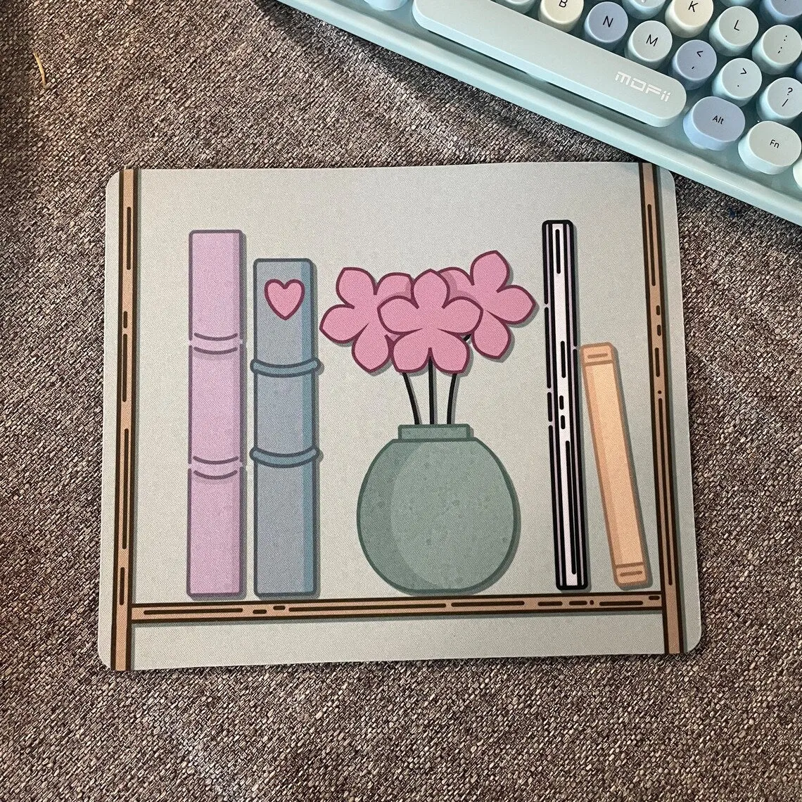 Zen Bookshelf Mouse Pad
