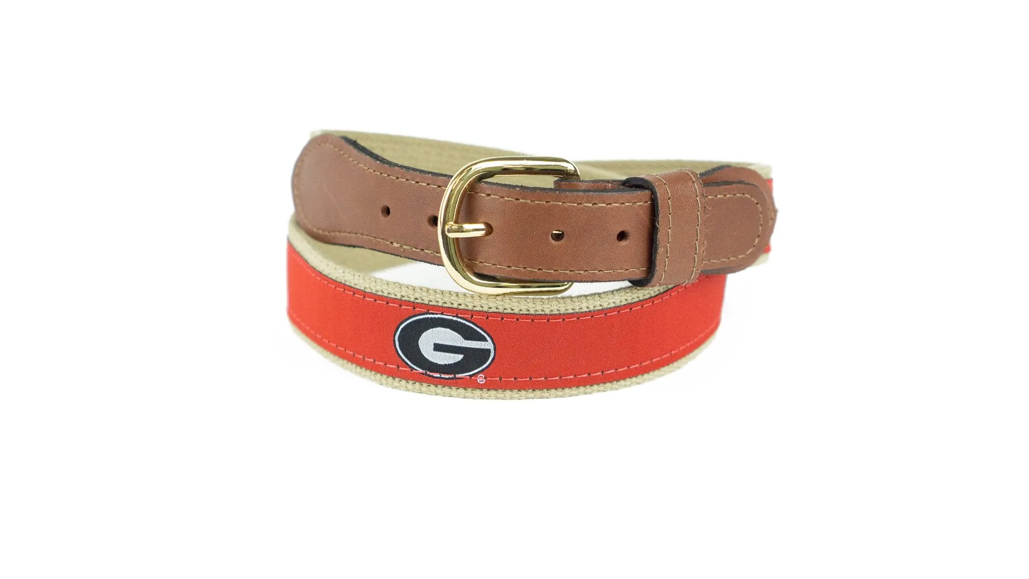 Zeppro University of Georgia Ribbon Belt - Red